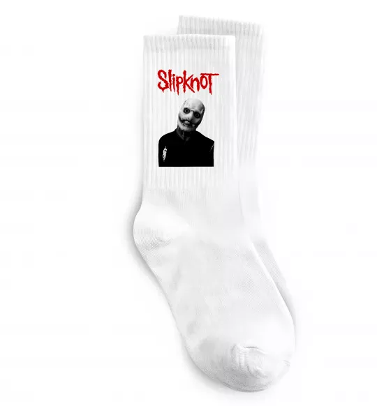 Носки Slipknot Corey Taylor Белый фото