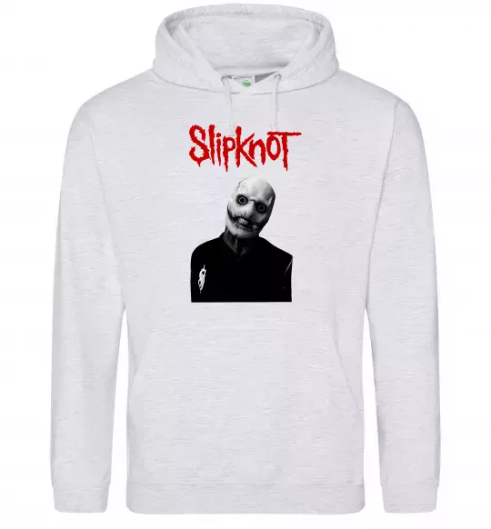 Мужская толстовка (худи) Slipknot Corey Taylor Серый меланж фото