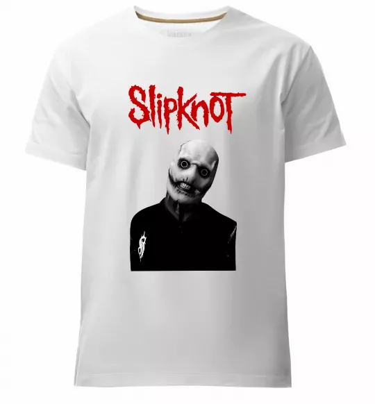 Чоловіча преміум футболка Slipknot Corey Taylor Білий фото