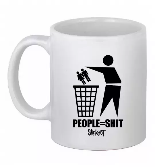 Чашка керамическая Slipknot people=shit Белый фото