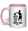 Чашка з кольоровою ручкою Slipknot people=shit Ніжно рожевий фото