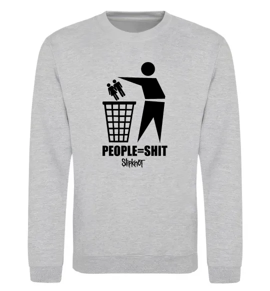 Світшот Slipknot people=shit Сірий меланж фото