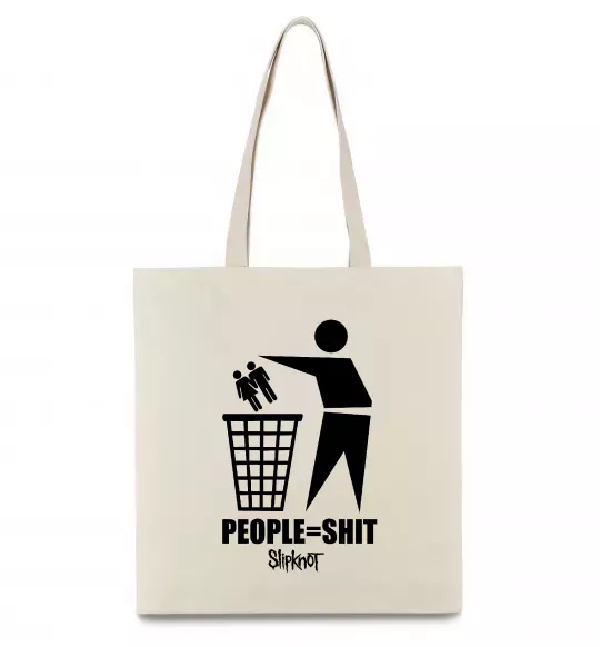 Эко-сумка Slipknot people=shit Бежевый фото