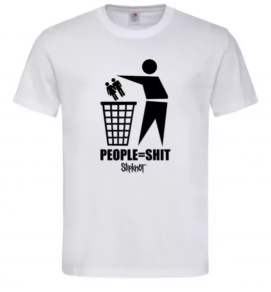 Чоловіча футболка Slipknot people=shit Білий фото