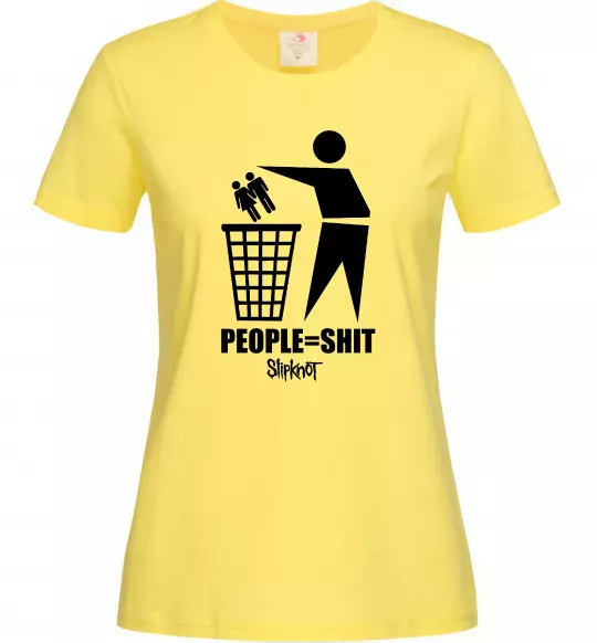 Жіноча футболка Slipknot people=shit Лимонний фото