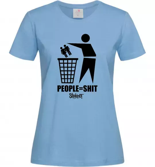 Жіноча футболка Slipknot people=shit Блакитний фото