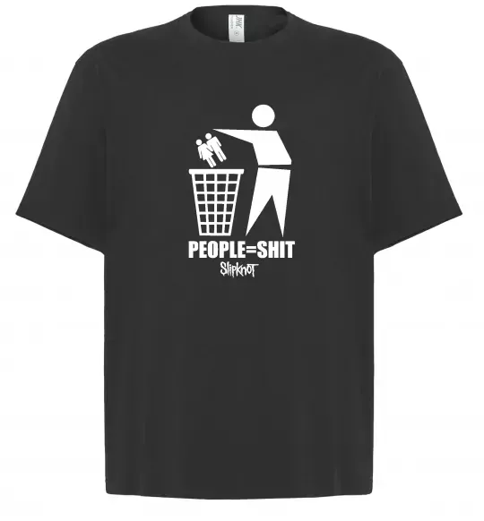 Футболка Оверсайз Slipknot people=shit Черный фото