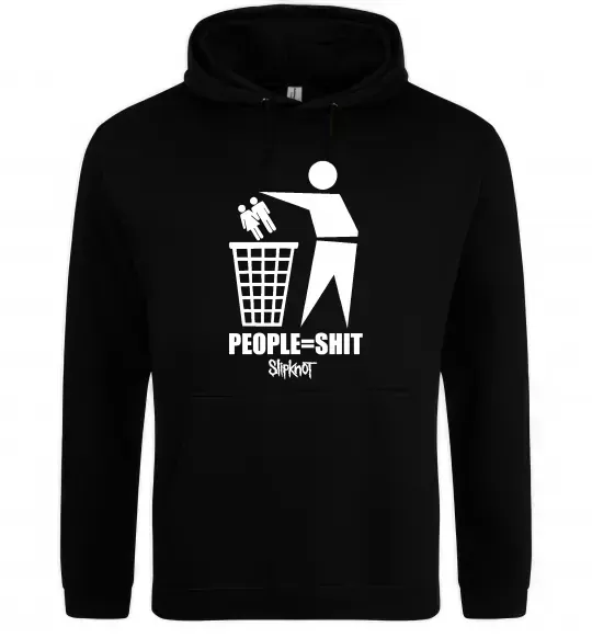 Чоловіча толстовка (худі) Slipknot people=shit Чорний фото