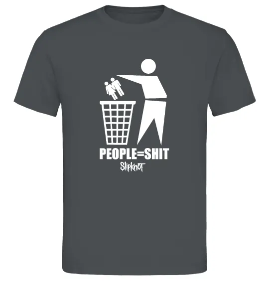 Чоловіча футболка Slipknot people=shit Графіт фото