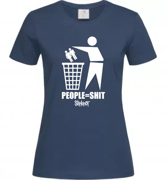 Жіноча футболка Slipknot people=shit Темно-синій фото
