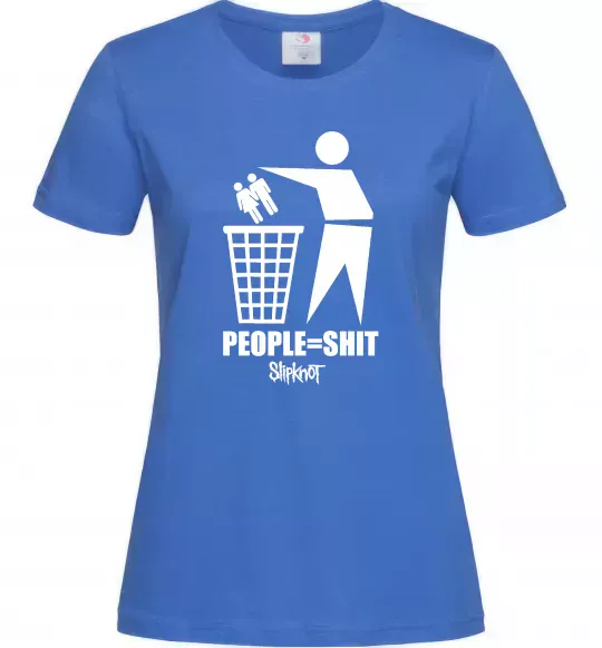 Жіноча футболка Slipknot people=shit Яскраво-синій фото
