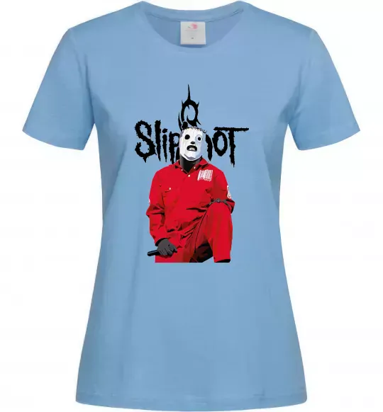 Жіноча футболка Corey Taylor Блакитний фото