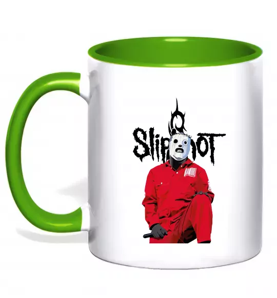 Чашка з кольоровою ручкою Corey Taylor Зелений фото