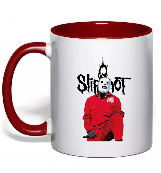 Чашка з кольоровою ручкою Corey Taylor Червоний фото