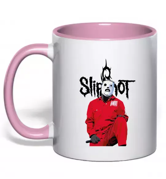 Чашка з кольоровою ручкою Corey Taylor Ніжно рожевий фото