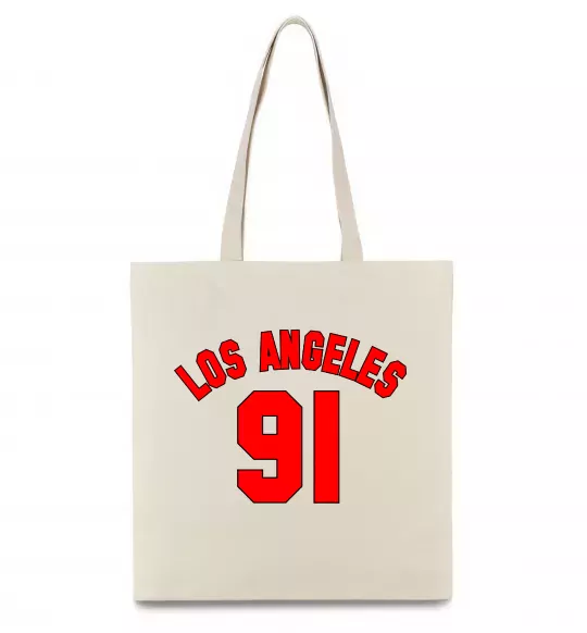 Еко-сумка Los Angeles number Бежевий фото