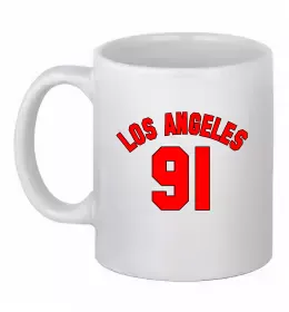 Чашка керамическая Los Angeles city Белый фото