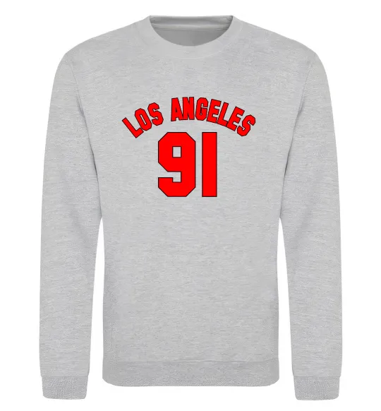 Свитшот Los Angeles number Серый меланж фото