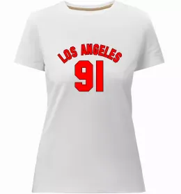 Женская премиум футболка Los Angeles Golden City Белый фото