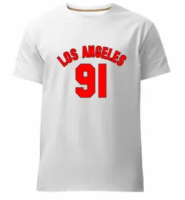 Мужская премиум футболка Los Angeles photo Белый фото