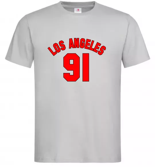 Мужская футболка Los Angeles number Серый фото
