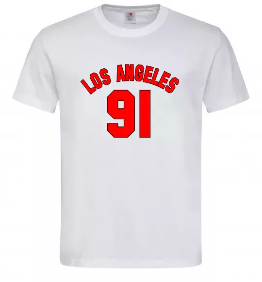 Мужская футболка Los Angeles number Белый фото