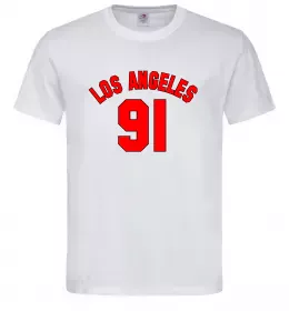 Мужская футболка Los Angeles number Белый фото