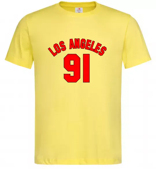 Мужская футболка Los Angeles number Лимонный фото