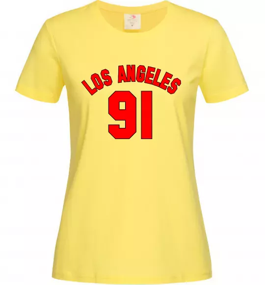 Жіноча футболка Los Angeles number Лимонний фото