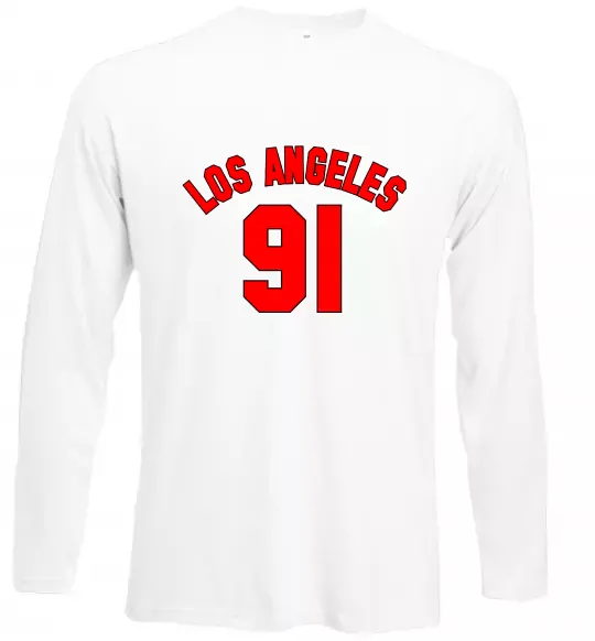 Лонгслив Los Angeles number Белый фото