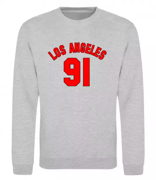 Свитшот Los Angeles number Серый меланж фото