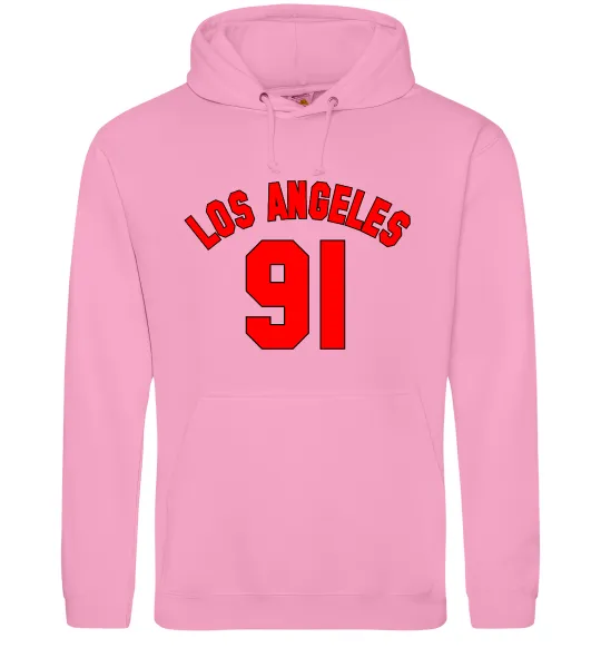Чоловіча толстовка (худі) Los Angeles number Рожевий фото
