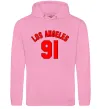 Чоловіча толстовка (худі) Los Angeles number Рожевий фото