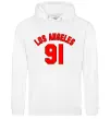 Чоловіча толстовка (худі) Los Angeles number Білий фото