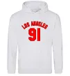 Чоловіча толстовка (худі) Los Angeles number Сірий меланж фото