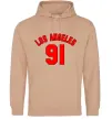 Чоловіча толстовка (худі) Los Angeles number Пісочний фото