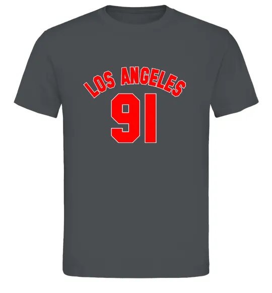 Мужская футболка Los Angeles number Графит фото