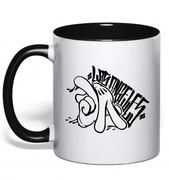 Чашка с цветной ручкой Los Angeles Mickey Mouse Черный фото