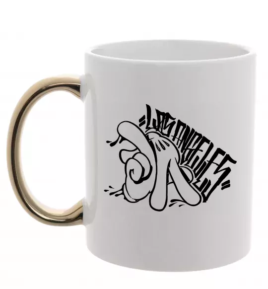 Чашка с цветной ручкой Los Angeles Mickey Mouse Золото фото