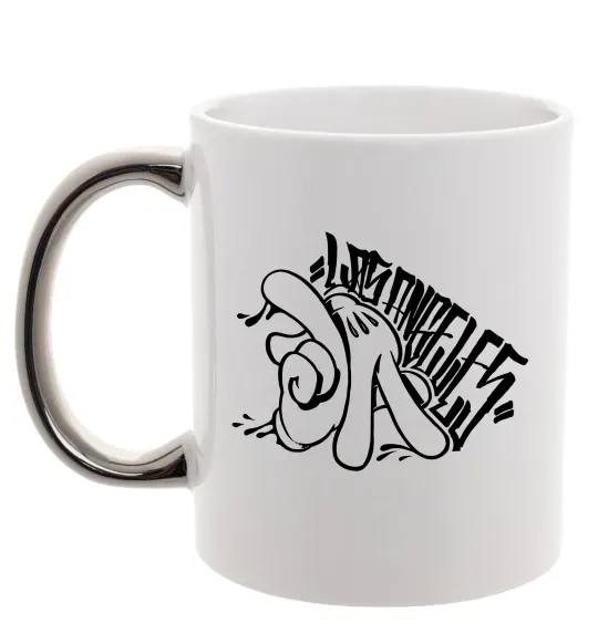 Чашка с цветной ручкой Los Angeles Mickey Mouse Серебро фото