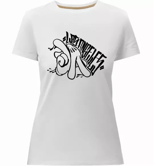 Жіноча преміум футболка Los Angeles Mickey Mouse Білий фото