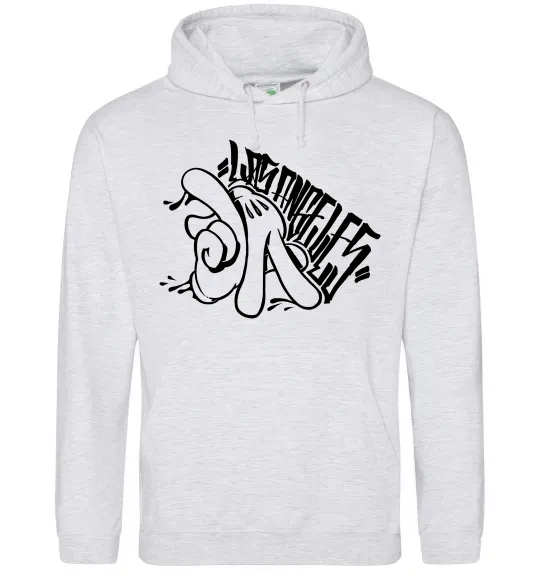 Чоловіча толстовка (худі) Los Angeles Mickey Mouse Сірий меланж фото