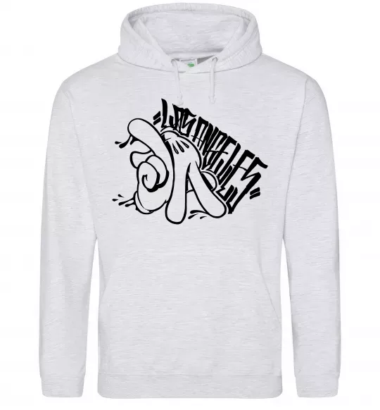 Жіноча толстовка (худі) Los Angeles Mickey Mouse Сірий меланж фото