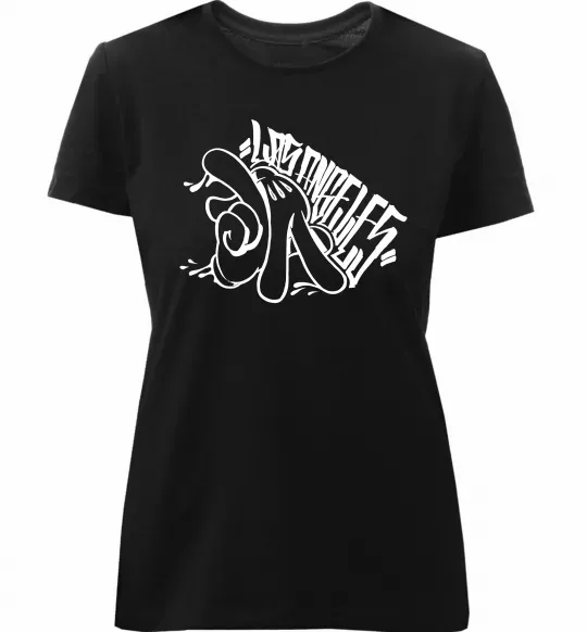 Жіноча преміум футболка Los Angeles Mickey Mouse Чорний фото