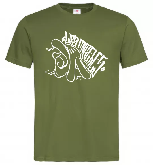 Мужская футболка Los Angeles Mickey Mouse Оливковый фото