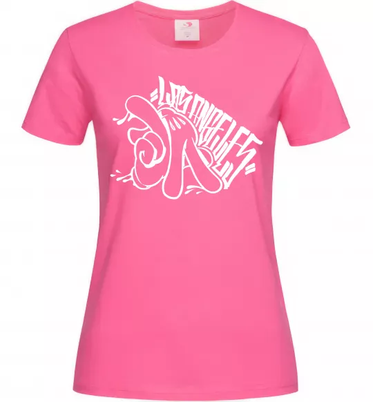 Жіноча футболка Los Angeles Mickey Mouse Яскраво-рожевий фото