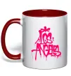 Чашка с цветной ручкой Los Angeles Grafity Красный фото