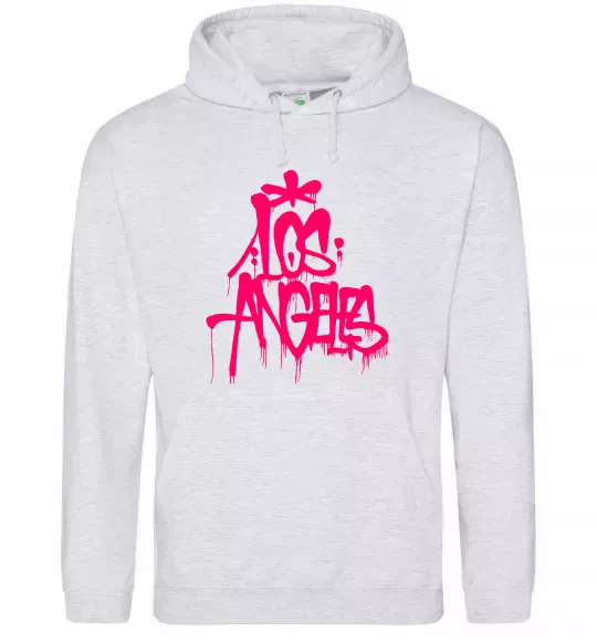 Чоловіча толстовка (худі) Los Angeles Grafity Сірий меланж фото