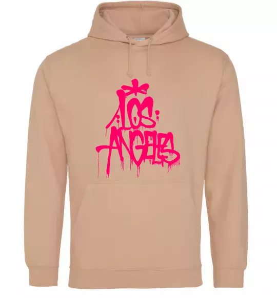 Чоловіча толстовка (худі) Los Angeles Grafity Пісочний фото