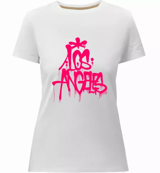 Женская премиум футболка Los Angeles Grafity Белый фото